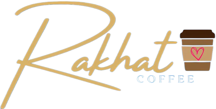 Rakhat Coffee — логотип кофейни и цветочного магазина в Астане